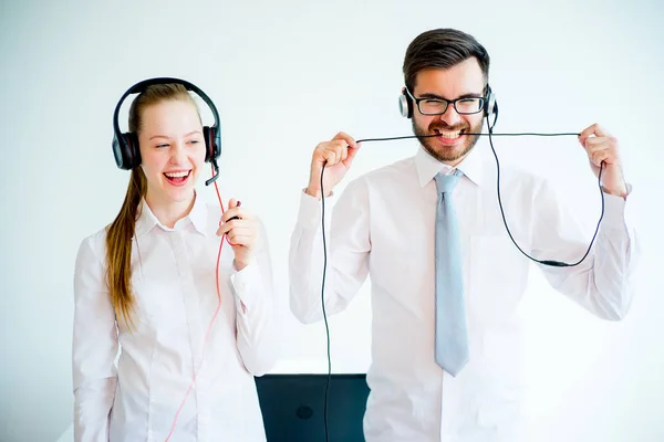 Stress del call center — Foto Stock