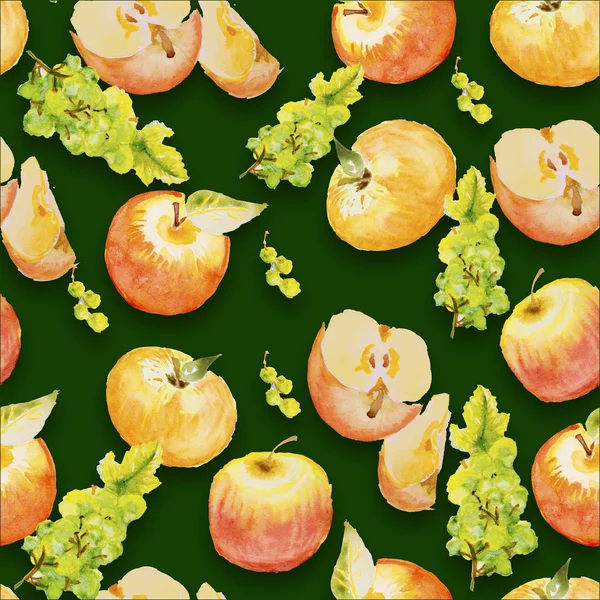 苹果的水彩插图 — 图库照片