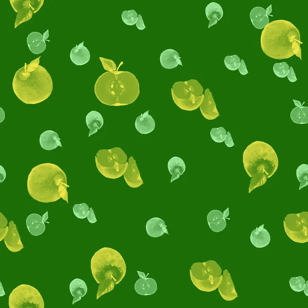 Acuarela ilustración de una manzana — Foto de Stock
