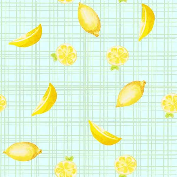 Dibujo acuarela limón — Foto de Stock