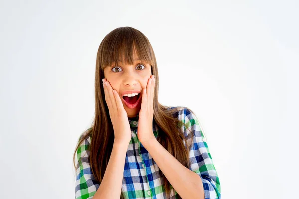 Menina mostrando emoções — Fotografia de Stock