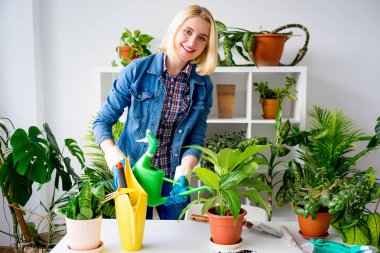 Sera içinde işte çiçekçi