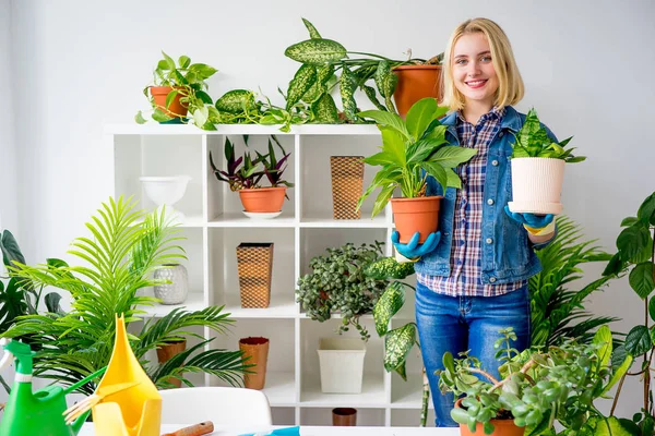 Çalışan kadın çiçekçi