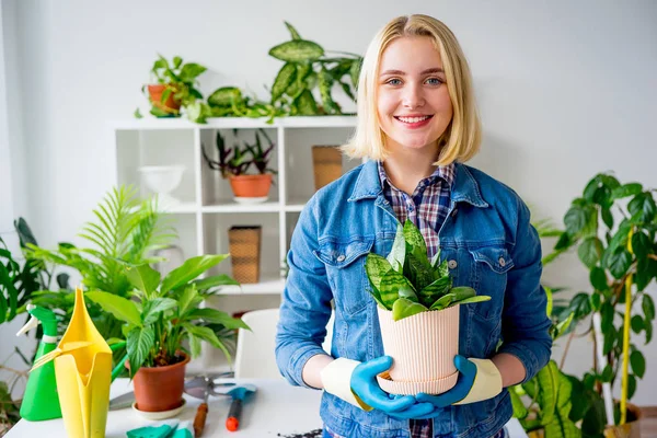 Çalışan kadın çiçekçi