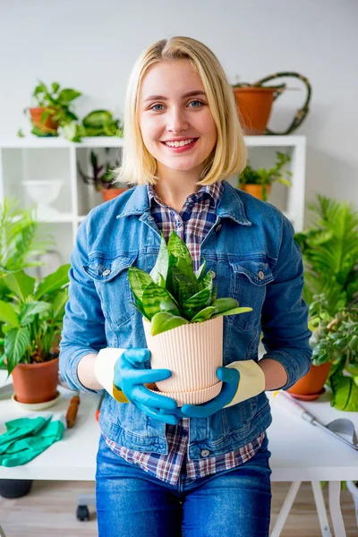 Çalışan kadın çiçekçi