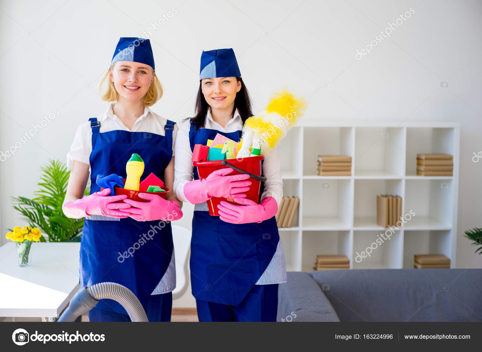 chicas de limpieza