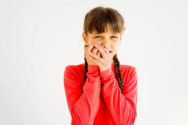 Mädchen zeigt Emotionen — Stockfoto