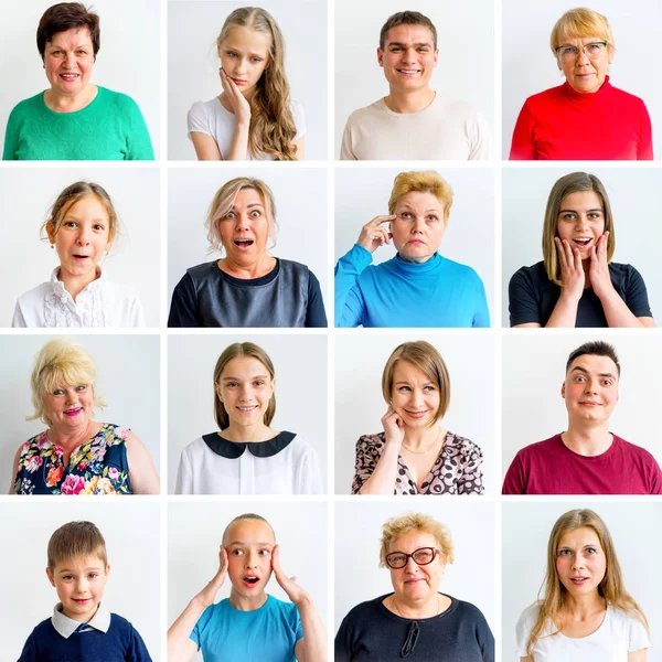 Mujeres emociones collage — Foto de Stock