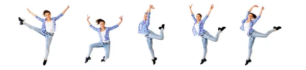 Dancing girl collage — Stock Photo, Image