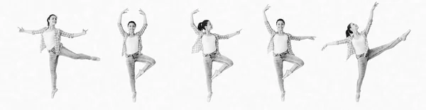 Dancing girl collage — Stock Photo, Image