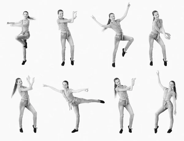 Dansende meisje collage — Stockfoto