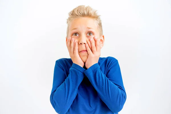 Pojke visar känslor — Stockfoto
