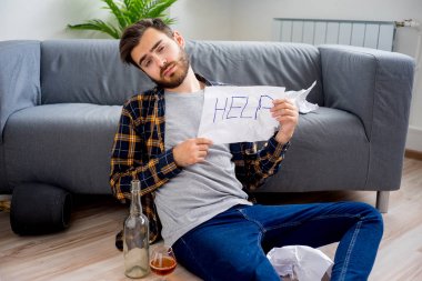 Alkol bağımlısı adam