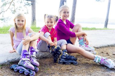 Etkin çocuklar paten