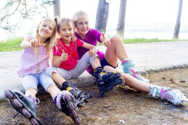 Etkin çocuklar paten