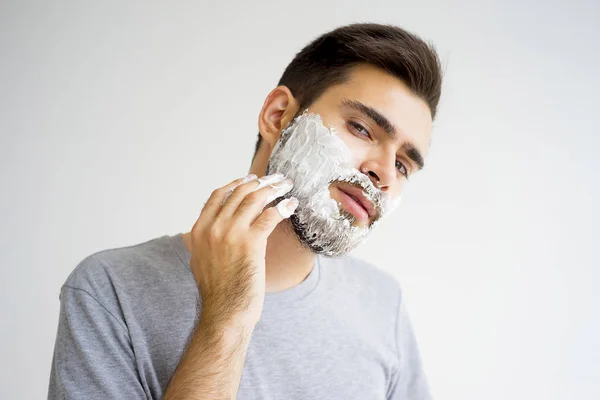 Guy morning hygiene — Stock Photo, Image