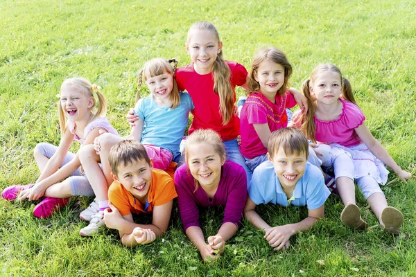 Kids outside in park Royalty Free Stock Images