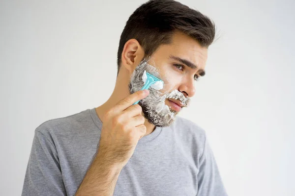 Guy morning hygiene — Stock Photo, Image