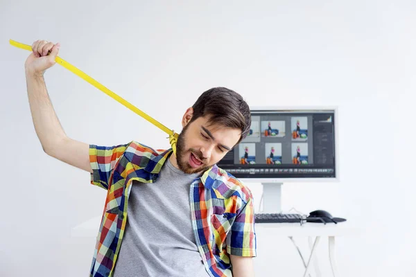 RETUSCHER är under stress — Stockfoto