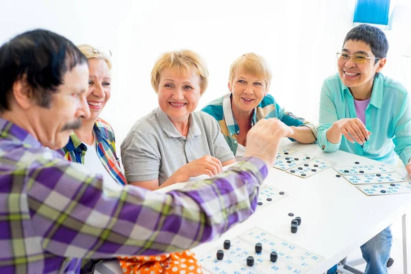 Idősek bingo játék — Stock Fotó