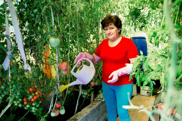 Serada çalışan bir kadın.