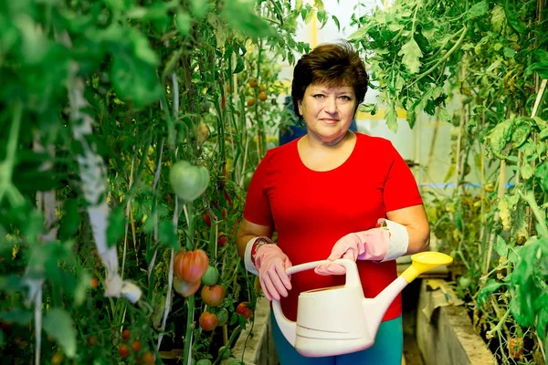 Serada çalışan bir kadın.