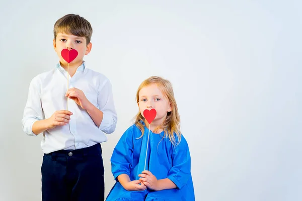 Niños Valentine day — Foto de Stock