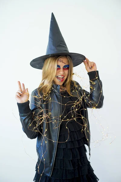 Personas en disfraces de Halloween — Foto de Stock