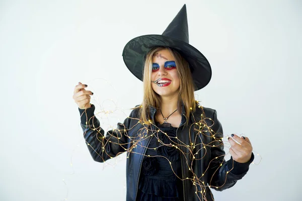 Personas en disfraces de Halloween — Foto de Stock