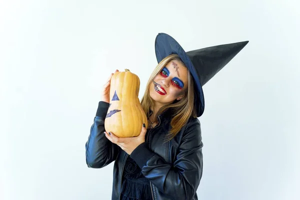 Mensen in kostuums van halloween — Stockfoto