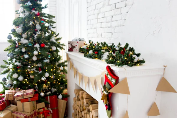 Prachtige Kerstmis interieur — Stockfoto