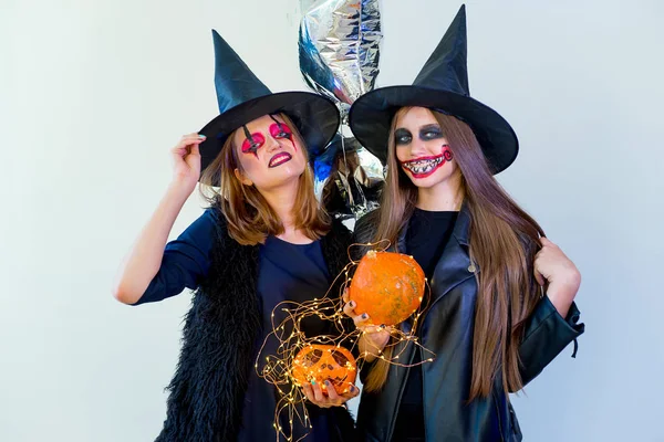 People in halloween costumes — Stock Photo, Image