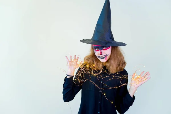 Mensen in kostuums van halloween — Stockfoto