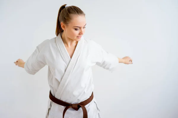Karate Mädchentraining — Stockfoto