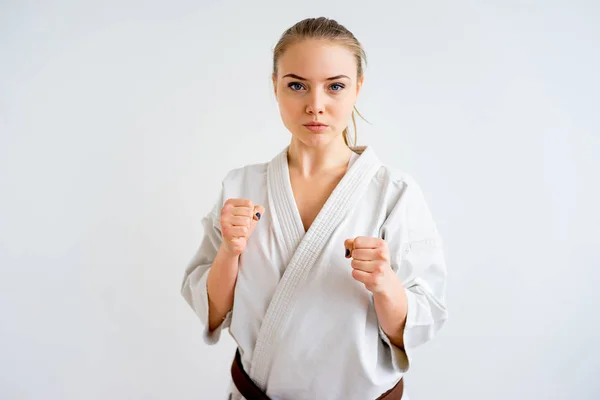 Karate Mädchentraining — Stockfoto