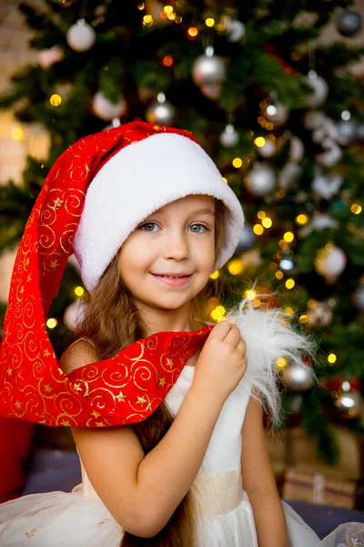 Girl celebrating christmas Stock Picture