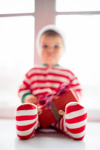 Bebês comemorando o Natal — Fotografia de Stock