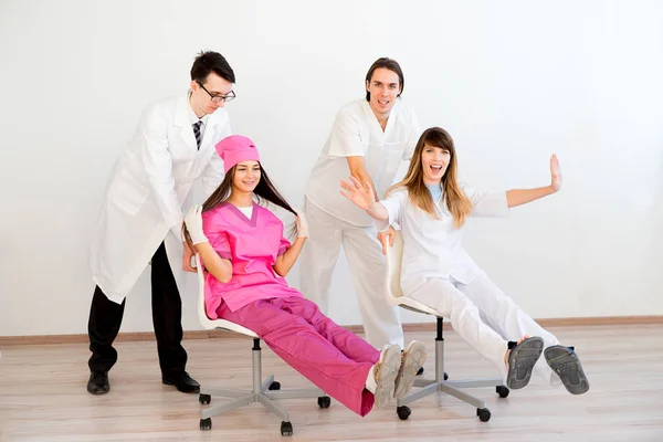 Doctors on white background — Stock Photo, Image
