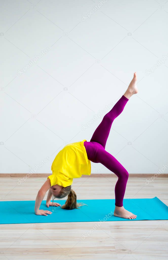 Girl doing exercises