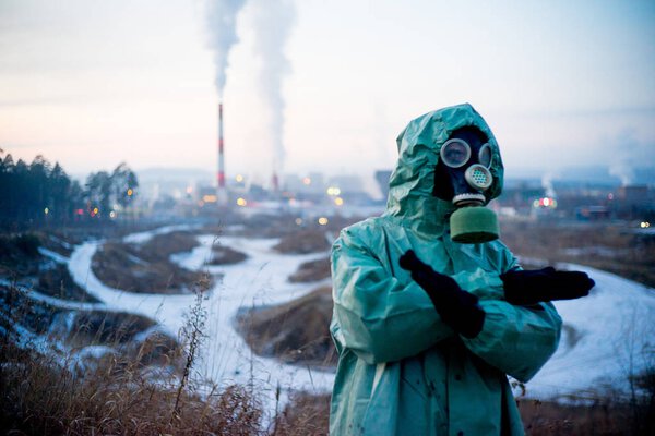 People in gas masks