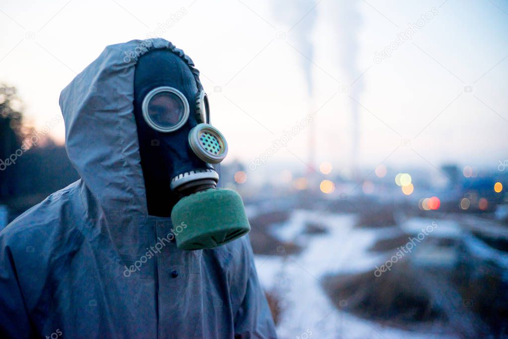 People in gas masks