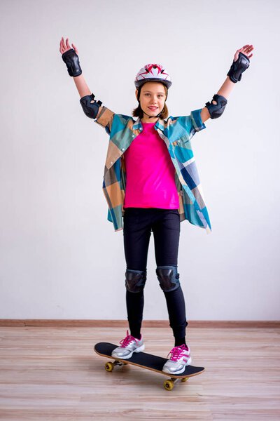 Girl on skateboard