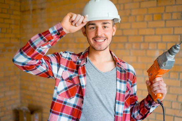 Arbeiter auf einer Baustelle — Stockfoto