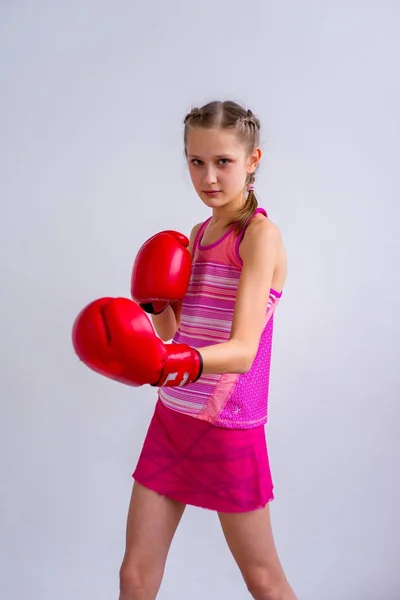 Πυγμαχία κορίτσι — Φωτογραφία Αρχείου