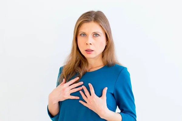 Mujer mostrando emociones — Foto de Stock