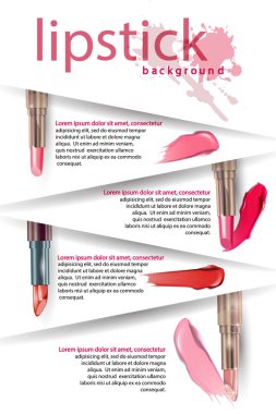 Kozmetik ve moda arka plan. Reklam el ilanı, afiş, broşür için kullanın. Metniniz için yer ile. Şablon vektör.