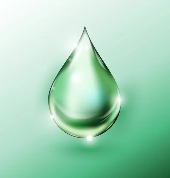 Green drop background. Eco technology concept. Vector — Stock Vector