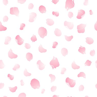 Petals Apple flowers, hand drawn isolated on white background, seamless vector floral pattern Vector illustration clipart