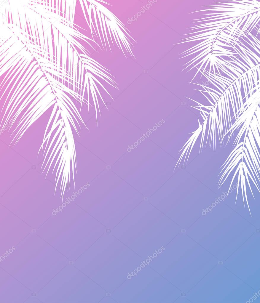 Summer holidays vector illustration with palm trees Vector.