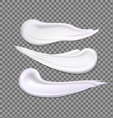 Kozmetik kapatıcı smear vuruş, şeffaf bir arka plan üzerinde izole sesi krem vektör lekeli..